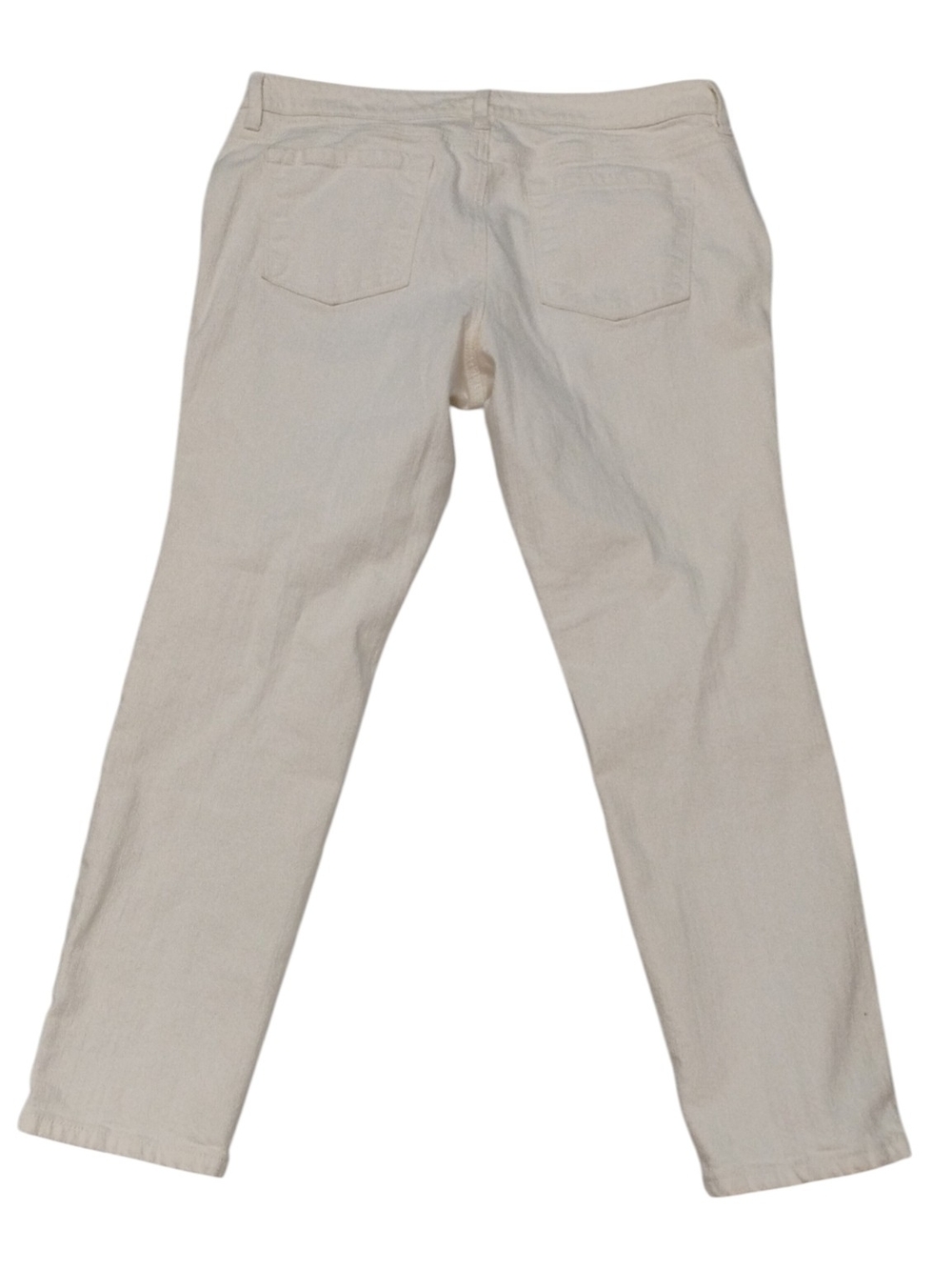 Ann Taylor Loft Light Beige Straight-Leg Jeans Modern Skinny 14 P - Picture 3 of 3